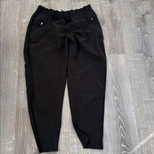 Sleek Black Jogger Pants with Zippered Pockets